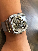 Mechanical Automatic Self-Wind Transparent Fashion Mesh Steel Men Wristwatch - Proshot Bazaar