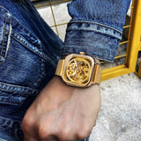 Mechanical Automatic Self-Wind Transparent Fashion Mesh Steel Men Wristwatch - Proshot Bazaar