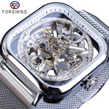 Mechanical Automatic Self-Wind Transparent Fashion Mesh Steel Men Wristwatch - Proshot Bazaar