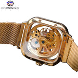 Mechanical Automatic Self-Wind Transparent Fashion Mesh Steel Men Wristwatch - Proshot Bazaar