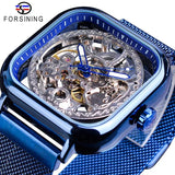 Mechanical Automatic Self-Wind Transparent Fashion Mesh Steel Men Wristwatch - Proshot Bazaar