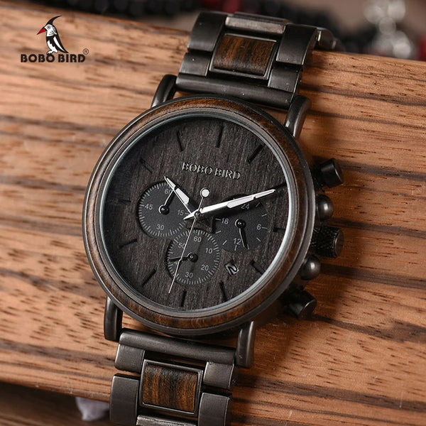 BOBO BIRD Wooden Men Watch - Proshot Bazaar