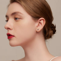 BAMOER Genuine 925 Sterling Silver Minimalist Cute Tail Stud Earrings - Proshot Bazaar