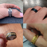 LETDIFFERY High Quality Stainless Steel Rotatable Men Ring - Proshot Bazaar