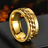 LETDIFFERY High Quality Stainless Steel Rotatable Men Ring - Proshot Bazaar