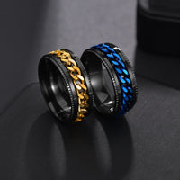 LETDIFFERY High Quality Stainless Steel Rotatable Men Ring - Proshot Bazaar