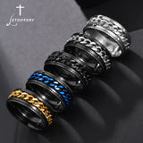LETDIFFERY High Quality Stainless Steel Rotatable Men Ring - Proshot Bazaar