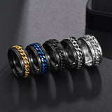 LETDIFFERY High Quality Stainless Steel Rotatable Men Ring - Proshot Bazaar