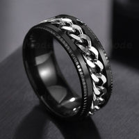 LETDIFFERY High Quality Stainless Steel Rotatable Men Ring - Proshot Bazaar