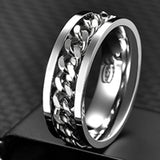 LETDIFFERY High Quality Stainless Steel Rotatable Men Ring - Proshot Bazaar