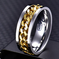 LETDIFFERY High Quality Stainless Steel Rotatable Men Ring - Proshot Bazaar