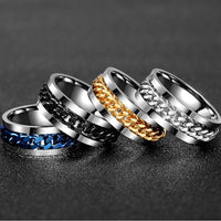 LETDIFFERY High Quality Stainless Steel Rotatable Men Ring - Proshot Bazaar