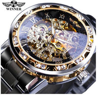 WINNER Royal Diamond Display Design Mechanical Men's Watch - Watches - Proshot Bazaar