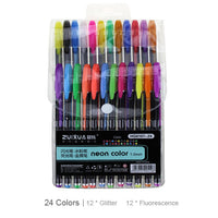Korean 12/18/24/36/48 Pack Creative Flash Color Gel Pens Set - School - Proshot Bazaar