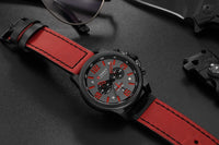CURREN Waterproof Sport Chronograph Quartz Genuine Leather Men's Watch - Watches - Proshot Bazaar