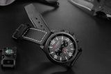 CURREN Waterproof Sport Chronograph Quartz Genuine Leather Men's Watch - Watches - Proshot Bazaar