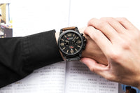CURREN Waterproof Sport Chronograph Quartz Genuine Leather Men's Watch - Watches - Proshot Bazaar