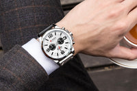 CURREN Waterproof Sport Chronograph Quartz Genuine Leather Men's Watch - Watches - Proshot Bazaar