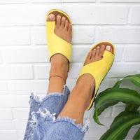 Orthopedic Women Leather Flat Casual Big Toe Foot Correction Sandal - Shoes - Proshot Bazaar