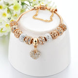Luxury Crystal Heart Charm Bracelet - Bracelets - Proshot Bazaar