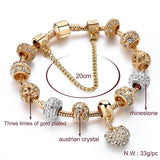 Luxury Crystal Heart Charm Bracelet - Bracelets - Proshot Bazaar