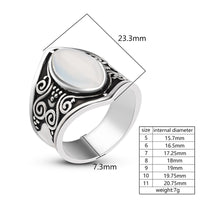 Vintage Silver Stone Ring - Rings - Proshot Bazaar