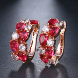 Luxury Rose Gold & White Gold Color Earrings - Earrings - Proshot Bazaar