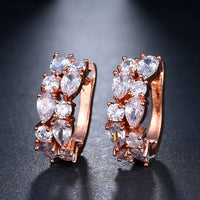 Luxury Rose Gold & White Gold Color Earrings - Earrings - Proshot Bazaar