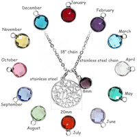 Love Heart Mom Necklace With Crystal Birthstone Pendant - Necklaces - Proshot Bazaar