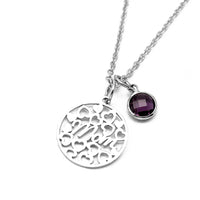 Love Heart Mom Necklace With Crystal Birthstone Pendant - Necklaces - Proshot Bazaar