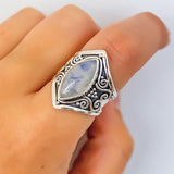 Vintage Silver Stone Ring - Rings - Proshot Bazaar