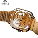 Mechanical Automatic Self-Wind Transparent Fashion Mesh Steel Men Wristwatch - Watches - Proshot Bazaar
