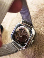 Mechanical Automatic Self-Wind Transparent Fashion Mesh Steel Men Wristwatch - Watches - Proshot Bazaar