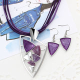 ZOSHI Fashion African Leather Chain Enamel Gem Jewelry Set - Necklaces - Proshot Bazaar