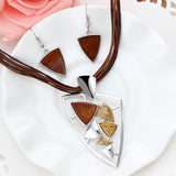 ZOSHI Fashion African Leather Chain Enamel Gem Jewelry Set - Necklaces - Proshot Bazaar