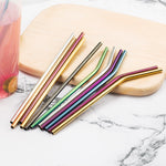 Colorful 304 Stainless Steel Reusable Straws - Home & Kitchen - Proshot Bazaar