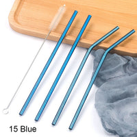 Colorful 304 Stainless Steel Reusable Straws - Home & Kitchen - Proshot Bazaar