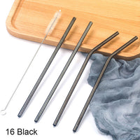 Colorful 304 Stainless Steel Reusable Straws - Home & Kitchen - Proshot Bazaar