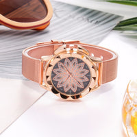 VANSVAR Fashion Rose Gold Flower Rhinestone Quartz Watch - Watches - Proshot Bazaar
