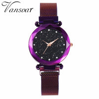 VANSVAR Mesh Magnet Buckle Starry Sky Quartz Watch - Watches - Proshot Bazaar