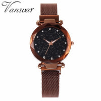VANSVAR Mesh Magnet Buckle Starry Sky Quartz Watch - Watches - Proshot Bazaar