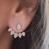 Korean Zircon Pearl Heart Crystal Flower Angel Wings Geometry Stud Earrings For Women - Earrings - Proshot Bazaar