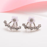 Korean Zircon Pearl Heart Crystal Flower Angel Wings Geometry Stud Earrings For Women - Earrings - Proshot Bazaar