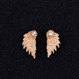 Korean Zircon Pearl Heart Crystal Flower Angel Wings Geometry Stud Earrings For Women - Earrings - Proshot Bazaar