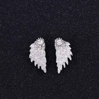 Korean Zircon Pearl Heart Crystal Flower Angel Wings Geometry Stud Earrings For Women - Earrings - Proshot Bazaar