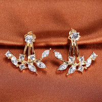 Korean Zircon Pearl Heart Crystal Flower Angel Wings Geometry Stud Earrings For Women - Earrings - Proshot Bazaar