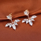 Korean Zircon Pearl Heart Crystal Flower Angel Wings Geometry Stud Earrings For Women - Earrings - Proshot Bazaar