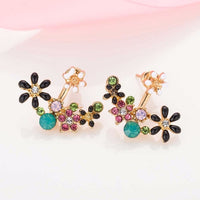 Korean Zircon Pearl Heart Crystal Flower Angel Wings Geometry Stud Earrings For Women - Earrings - Proshot Bazaar