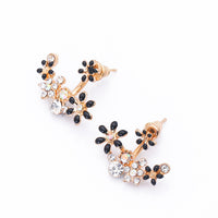 Korean Zircon Pearl Heart Crystal Flower Angel Wings Geometry Stud Earrings For Women - Earrings - Proshot Bazaar