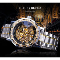 WINNER Royal Diamond Display Design Mechanical Men's Watch - Watches - Proshot Bazaar